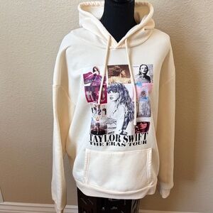 Unbranded Taylor Swift Eras Tour Graphic Hoodie Sweatshirt Cream